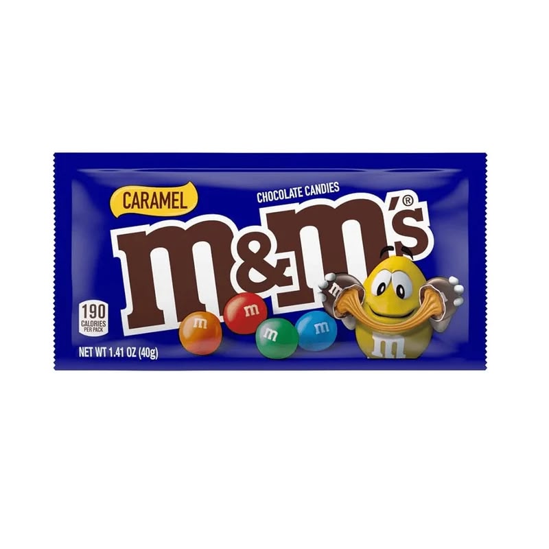 M&M SUPER RARE Share Size Chocolate Candies Selection | MIX & MATCH FLAVOURS | American 209g - 253g Bags Snack Candy - M&M Caramel 40g