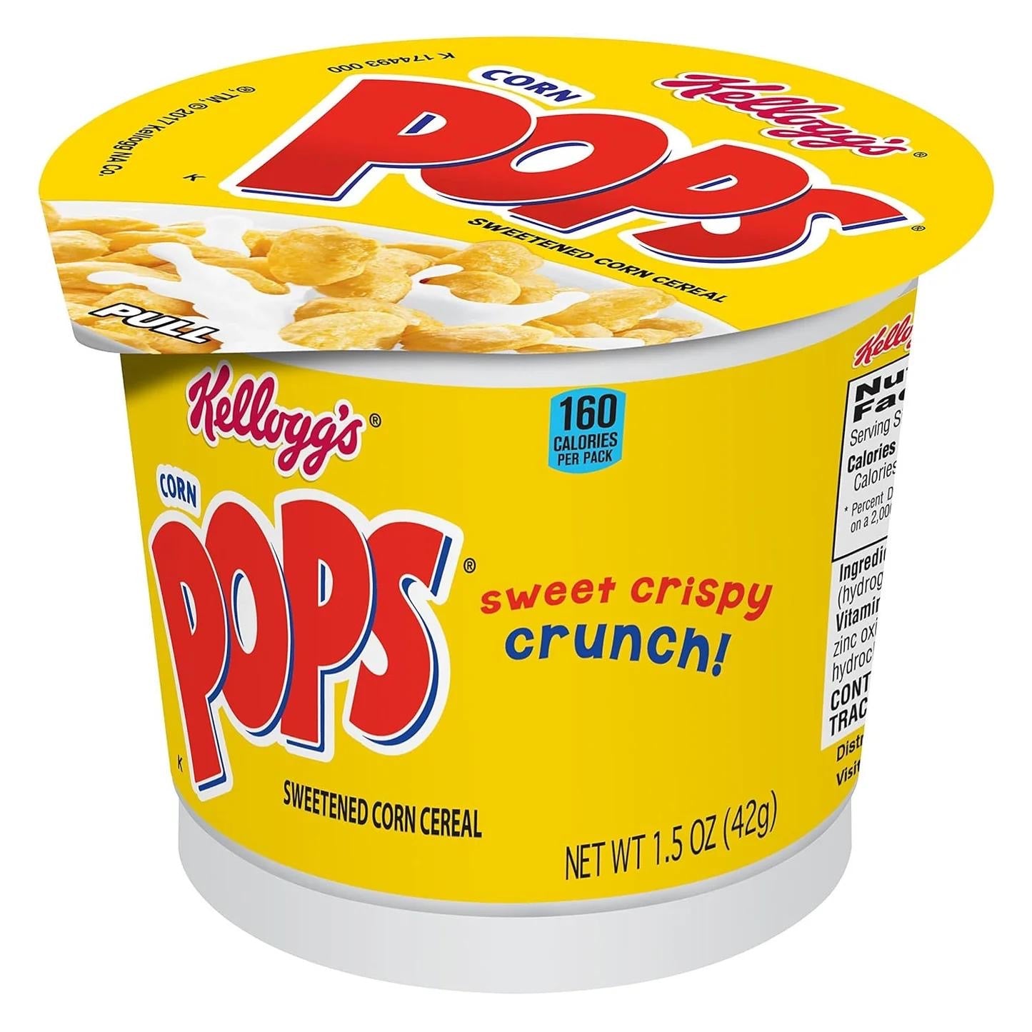 Kellogg's Single Serve 1.5oz Cereal Cups (American) - Corn Pops 1.5oz
