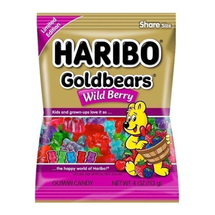 Haribo Goldbears Wild Berry Limited Edition 113g Bag (American)