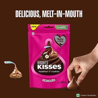 Hershey's Kisses Hazelnut 'n' Cookies 100.8g Share Size