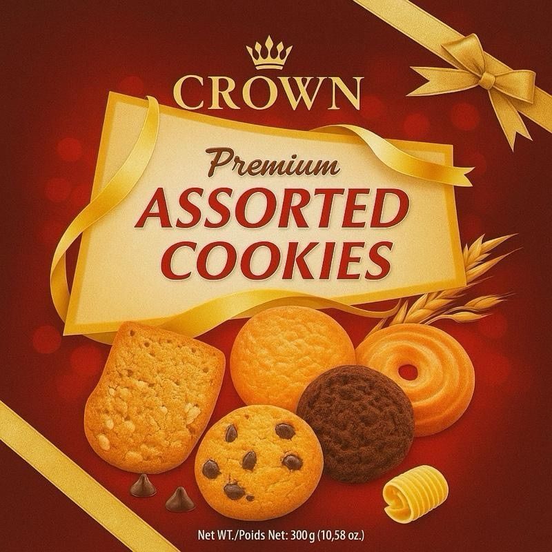 Crown Premium Assorted Cookies 300g Long Dated
