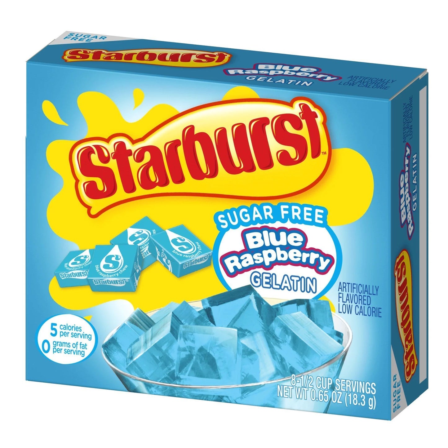 Starburst Gelatin Blue Raspberry Sugar Free 18.3g USA