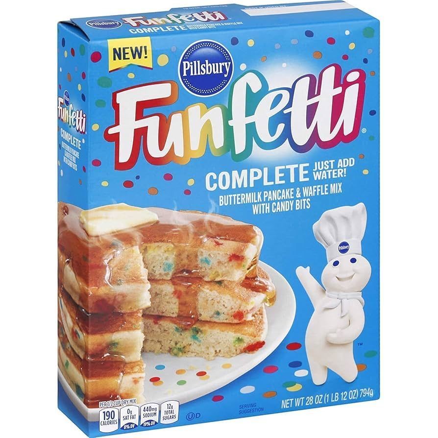 Pillsbury Funfetti BIG BOX Buttermilk Pancake & Waffle Mix with Candy Bits 794g (American) Cakes