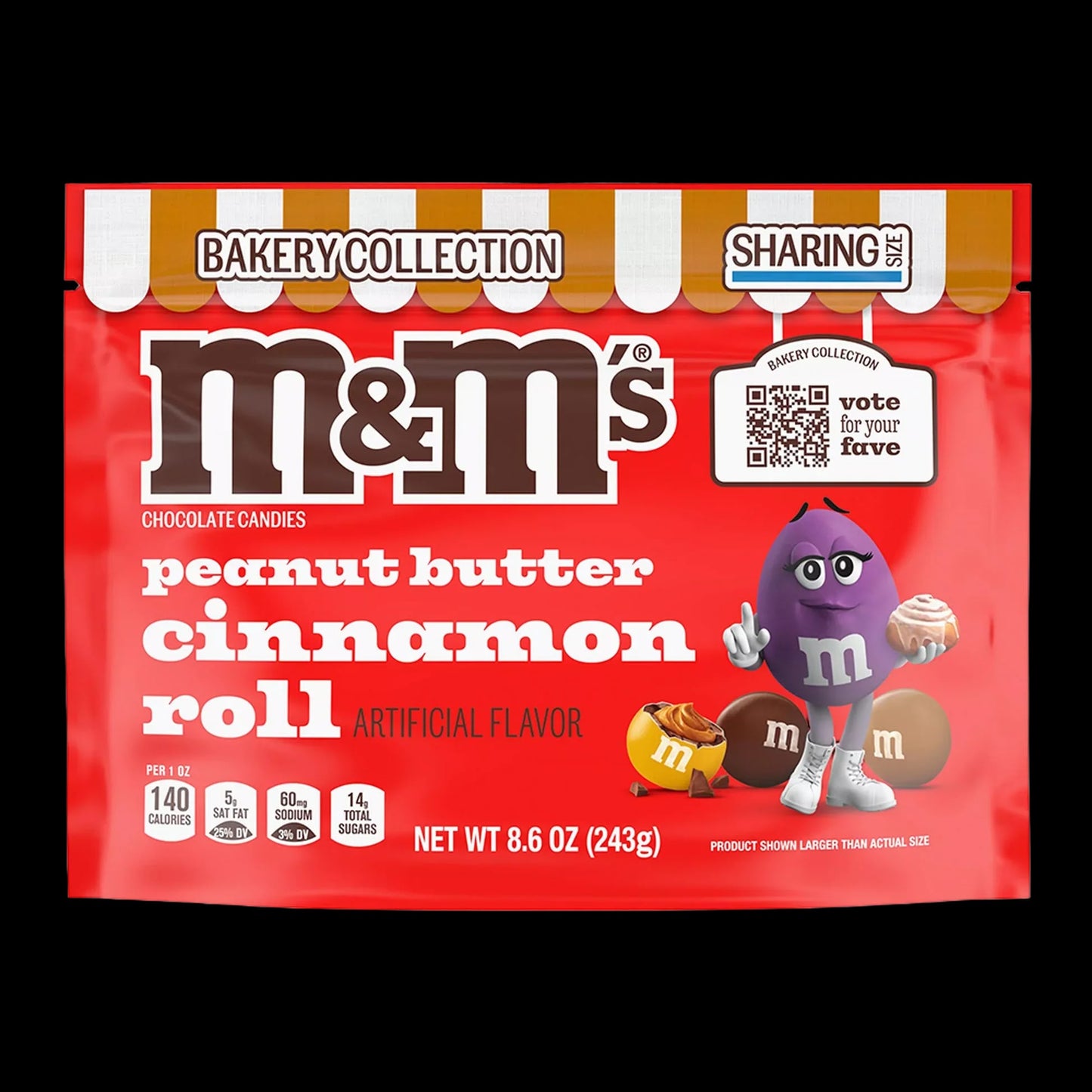M&M SUPER RARE Share Size Chocolate Candies Selection | MIX & MATCH FLAVOURS | American 209g - 253g Bags Snack Candy - M&M Peanut Butter Cinnamon Roll Share Size 243g