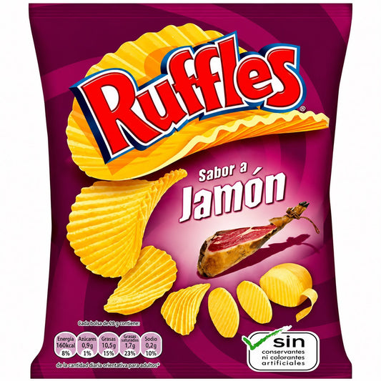 Ruffles Jamon (160g) (Spain) | Select Qty - 6 Packs
