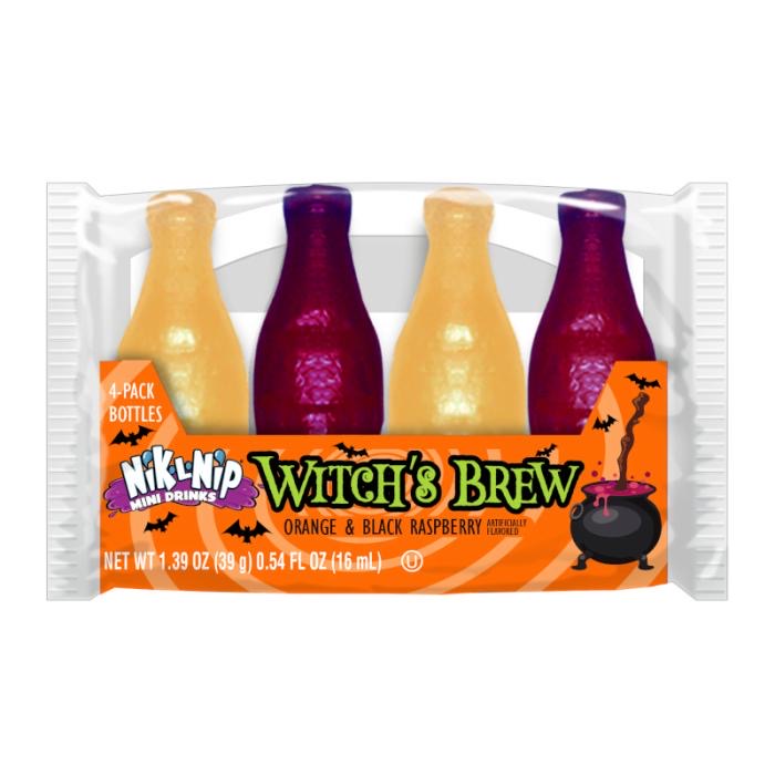 VIRAL Wax Candy Selection | Nik ‘L’ Nip & Cry Baby Sour | 4 Packs | MIX & MATCH | (American) Snack Sweet - Nik-L-Nip Witch’s Brew 4 Pack 39g