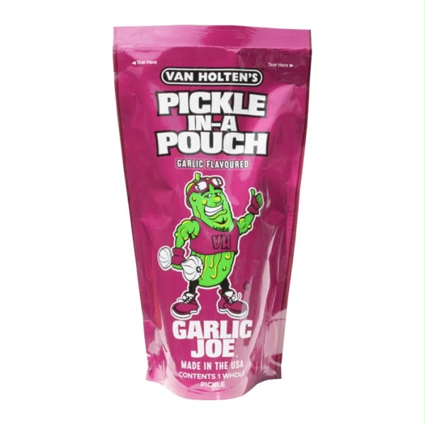 Viral Van Holten’s Pickle in a Pouch Variety | Extreme Sour, Hot & Garlic Flavours | American - Garlic Joe Flavour