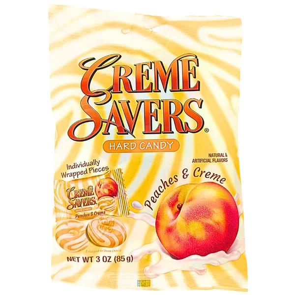 The Creme Savers Range - Strawberries & Cream & Orange & Creme / Caramel & Chocolate - 85g per bag - Snack - Bonbon - Peaches & Creme