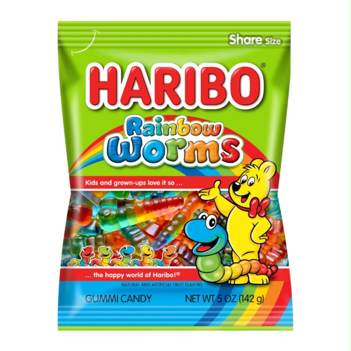 Haribo Goldbears Candy Range | Select Flavour | Snack Sweet Candy (American) NEW FLAVOURS - Rainbow Worms