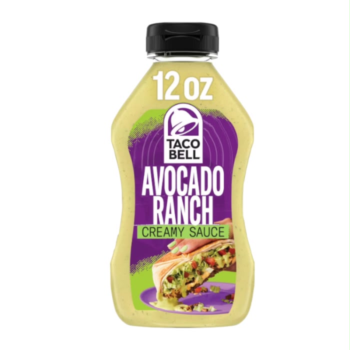 Taco Bell Sauce American Range - Bottles - Taco Bell Avocado Ranch Sauce 12oz Bottle