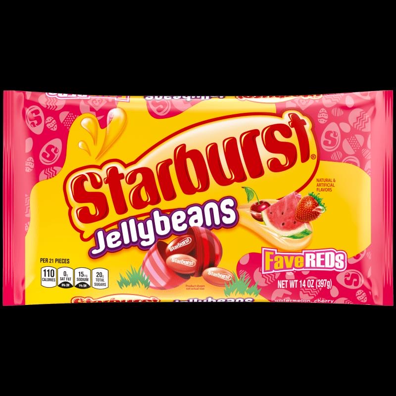 Jelly Bean Range American Import - Jolly Rancher Starburst Skittles & More - Assorted Flavoured Candy Snacks - Starburst Jelly Beans Fave Reds 397g