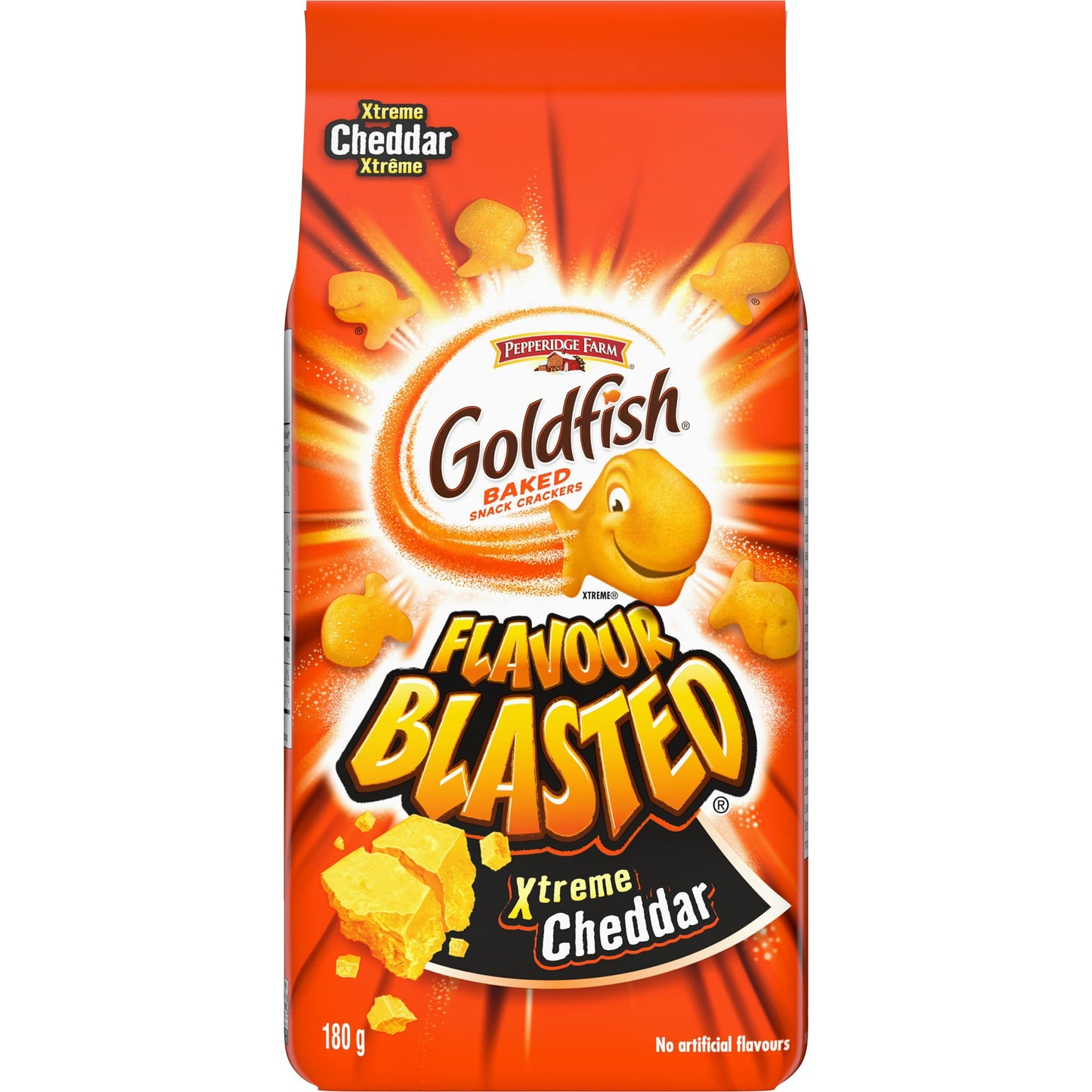Pepperidge Farm Goldfish Baked Crackers Selection | SELECT FLAVOUR | 187g Bags | American Snack - Goldfish Xtreme Cheddar 180g