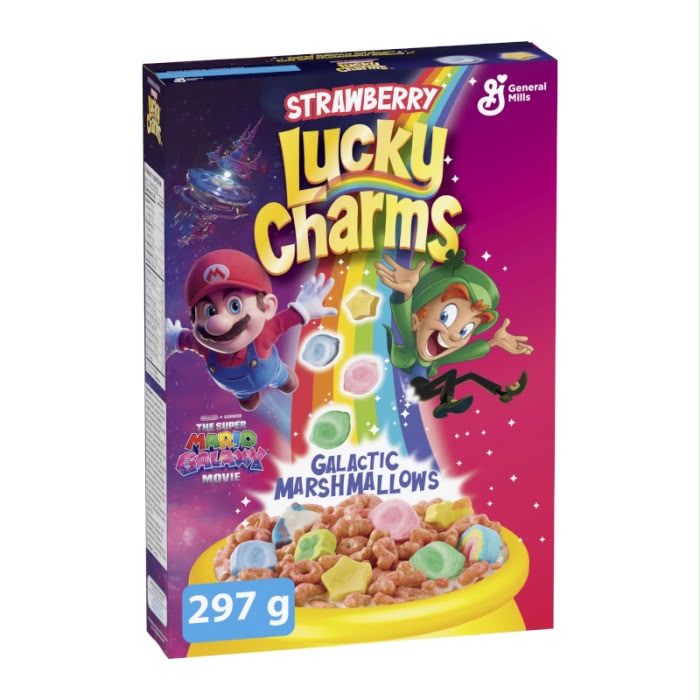 Imported Cereal Range - America & Canada - Lucky Charms X Super Mario 297g