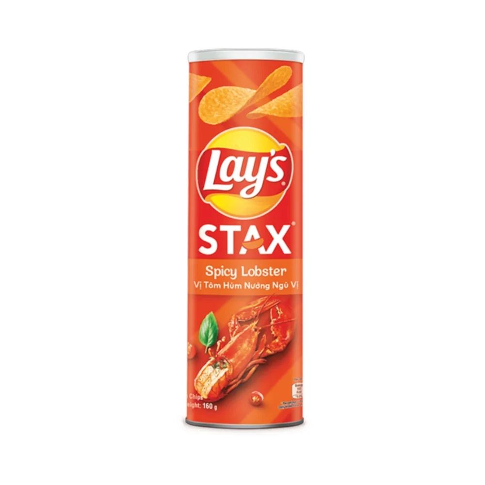 Lay's Stax Crisps Thailand Range 42g - Select Flavour - Spicy Lobster (Big Tube)