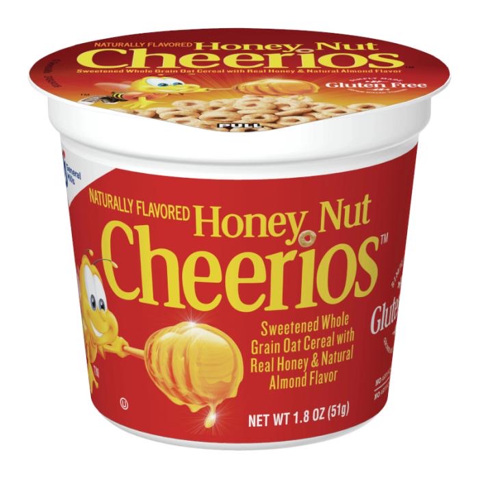 Kellogg's Single Serve 1.5oz Cereal Cups (American) - Honey Nut Cheerios 1.8oz