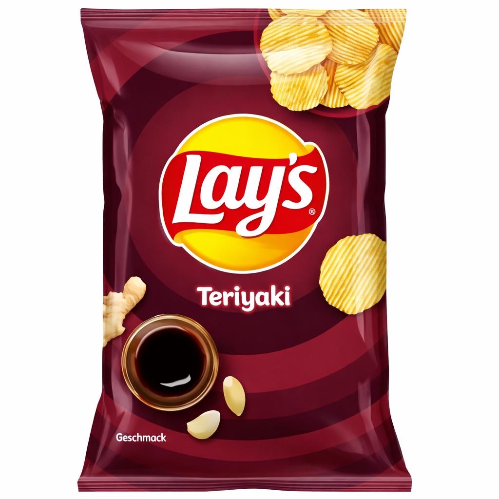 Exclusive European Crisps Selection | SELECT FLAVOUR | Lay's & Cheetos | 150g - 160g Bags - Lays Teriyaki