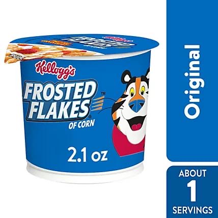 Kellogg's Single Serve 1.5oz Cereal Cups (American) - Frosted Flakes Original 2.1oz