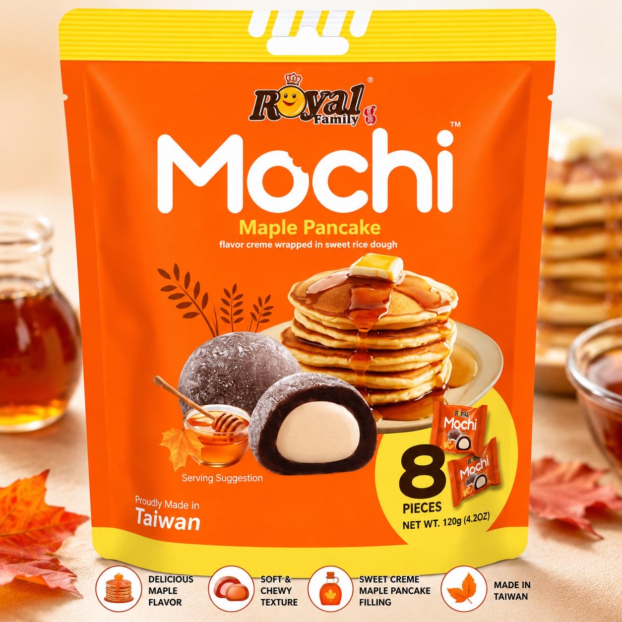 Royal Family Mochi 120g Selection (Taiwan) | Select Flavour | Snack Dessert - Maple Pancake