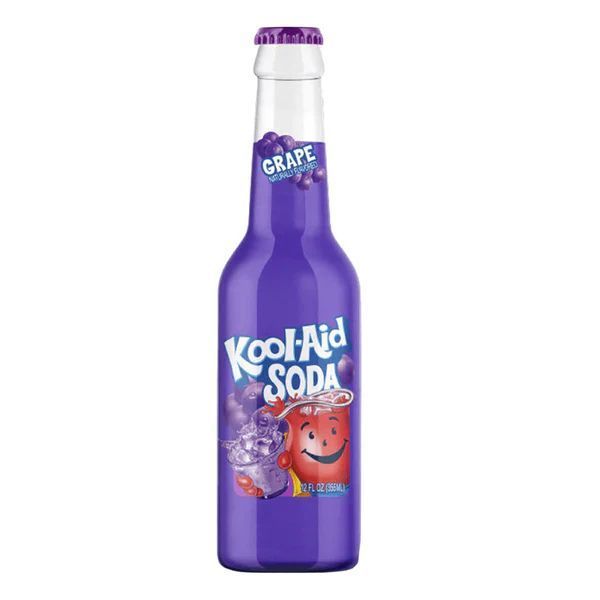 Kool Aid Grape Soda 355ml Glass Bottle American