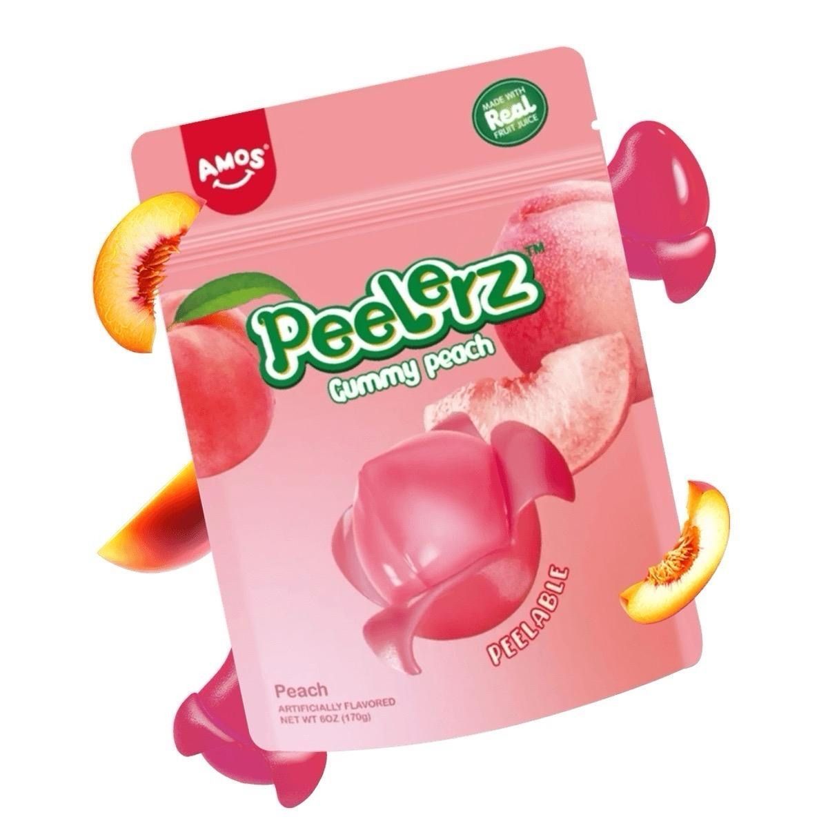 Amos 4D Peelerz Peach Gummy 170g (America)