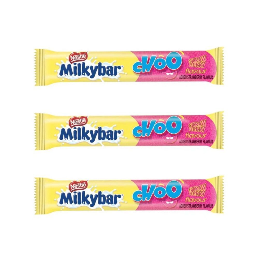 3 x Milky Bar Choo Strawberry 10g Single Bars Asian