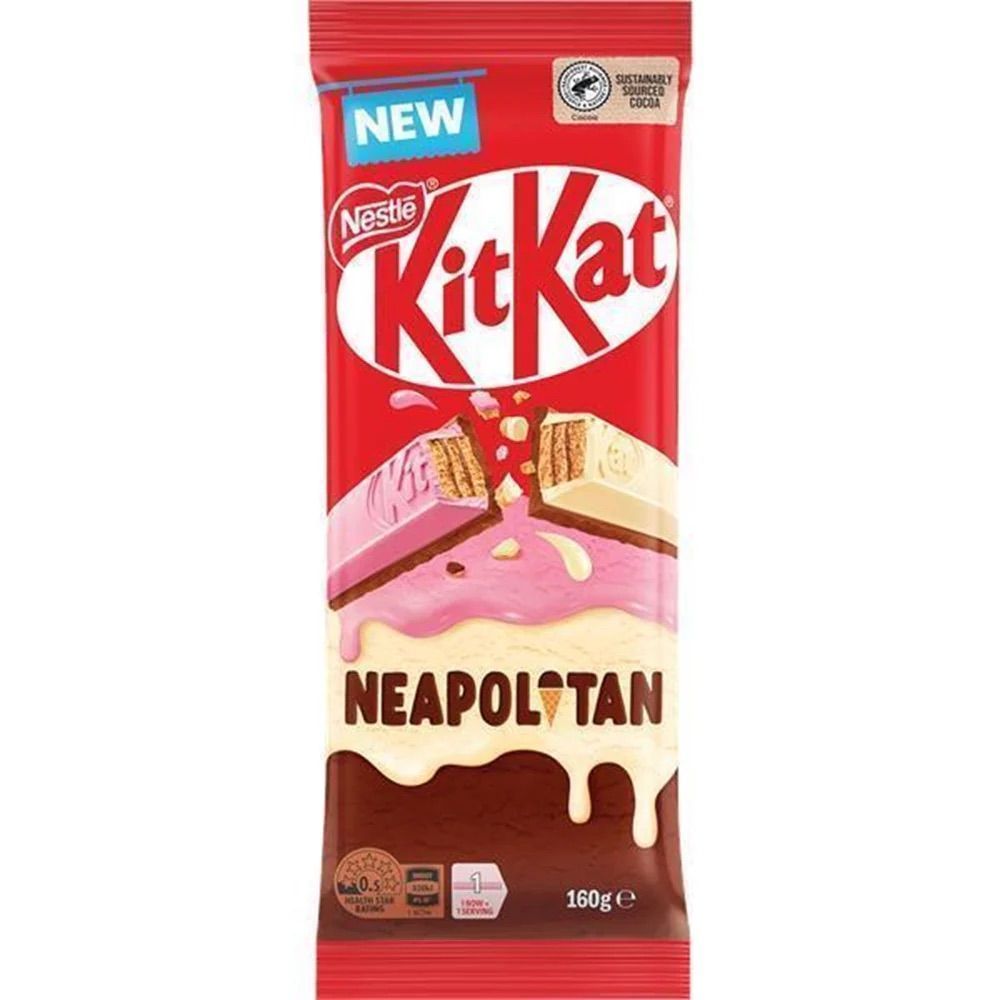 Nestle KitKat Neapolitan 160g Chocolate Bar Australia