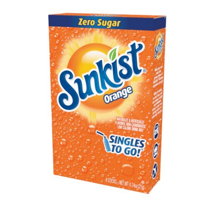 Sunkist Orange Zero Sugar Drink Mix 6 Sachets (USA)