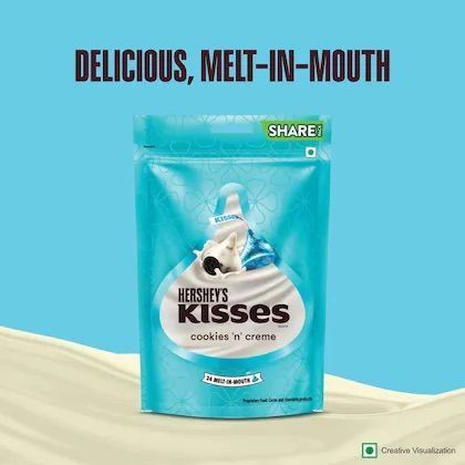 Hershey's Kisses Cookies N Creme 100.8g Share Size