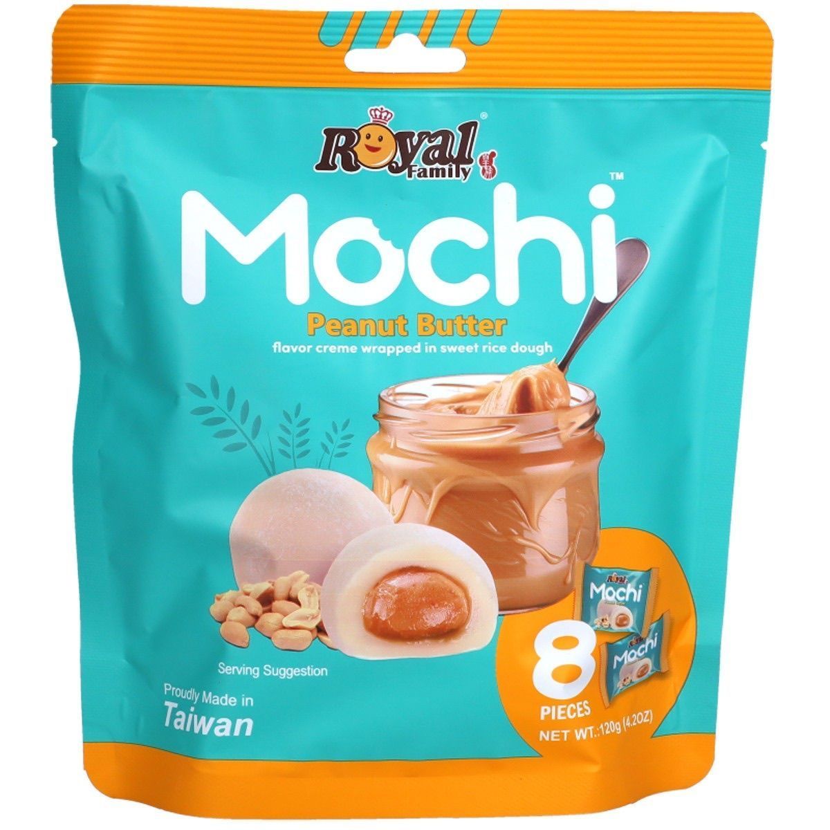 Royal Family Mochi Peanut Butter 120g (Snack)