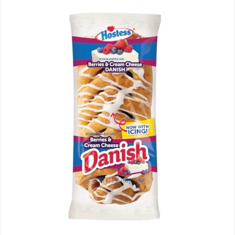 Hostess Iced Berries & Cream Cheese Danish 5oz (American)
