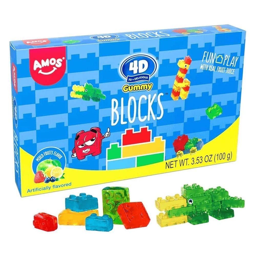 Amos Building Blocks 4D Gummies 100g