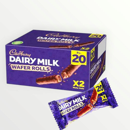 Cadbury Dairy Milk Wafer Rolls Full Box 24 x 8g