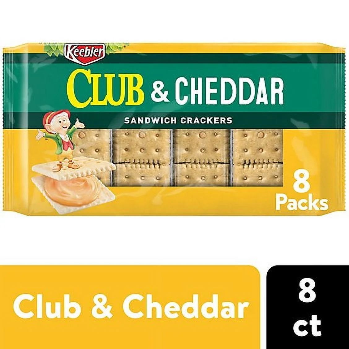Keebler 8 Pack Club & Cheddar Sandwich Crackers 311g (American)