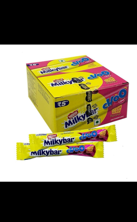 Nestle Milkybar Choo Strawberry Chocolate Bonbon Dessert - Full Box of 28 - Flavor