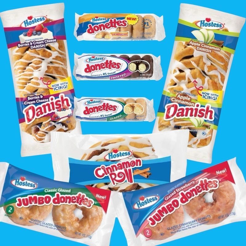 6 FOR £20! HOSTESS MYSTERY BUNDLE DANISHES CINNAMON ROLL MINI DOUGHNUTS AMERICAN