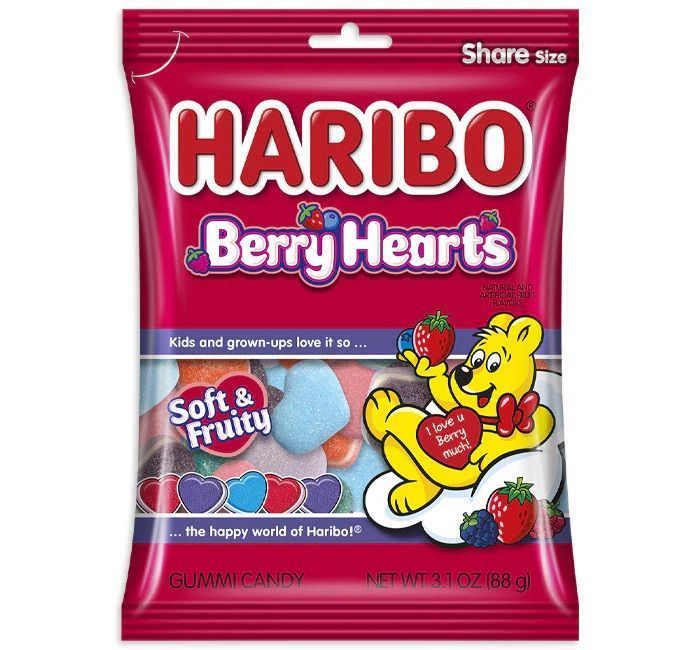 Haribo Valentines Berry Hearts 88g (America)