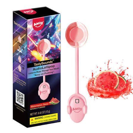 Amos Tasty Sound Lollipop Watermelon 12g Audio