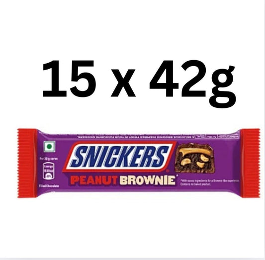 Snickers Peanut Brownie 15 x 42g (FULL BOX)