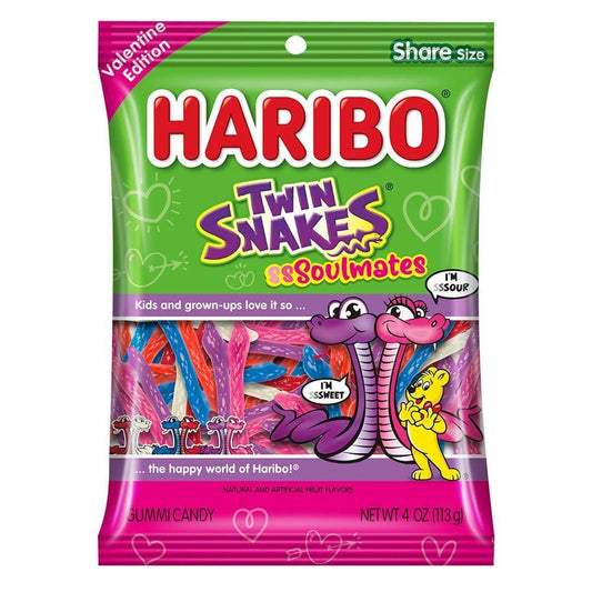 Haribo Valentines Twin Snakes Soulmates 113g (America)