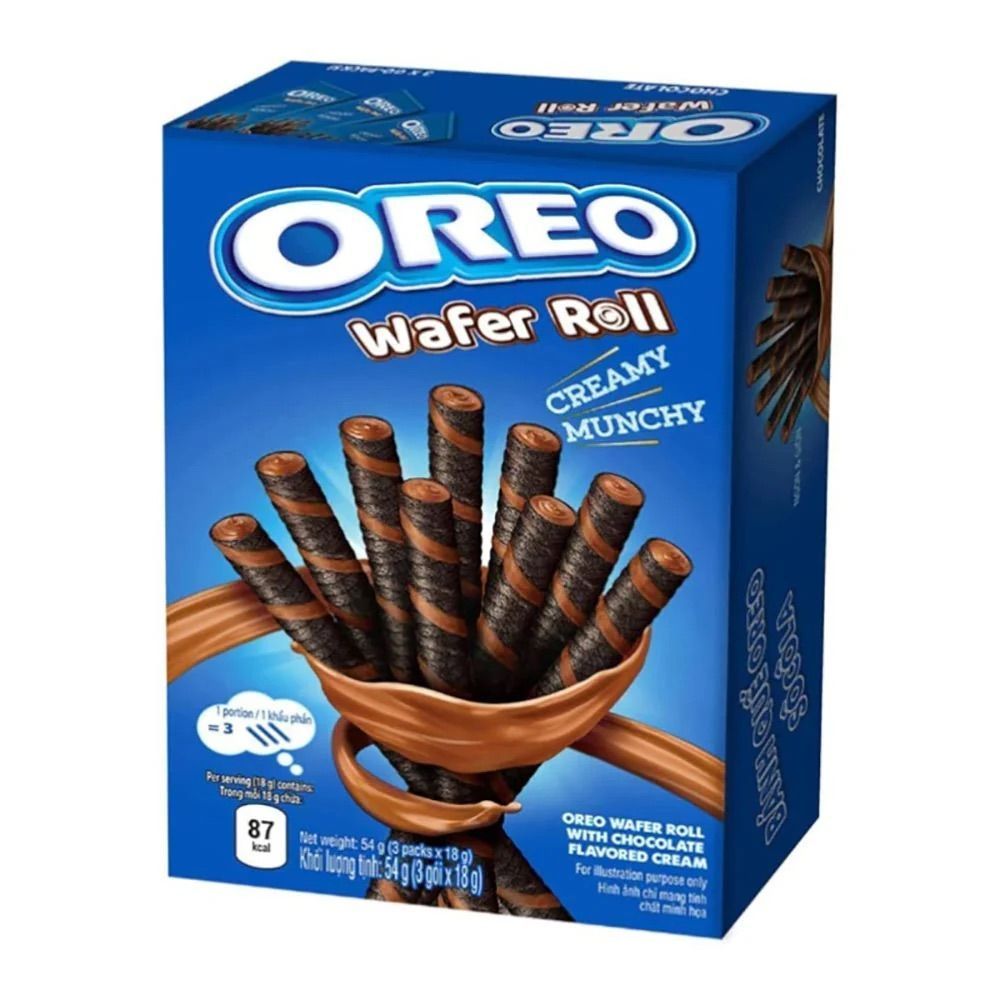Oreo Chocolate Wafer Rolls 54g Box Asian