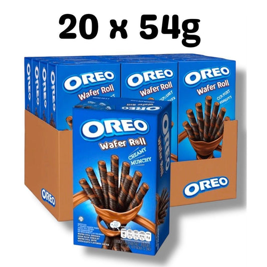 Full Box Oreo Chocolate Wafer Rolls 20 x 54g Box Indonesia
