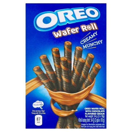 Oreo Chocolate Cream Filling Wafer Roll Single 54g Box